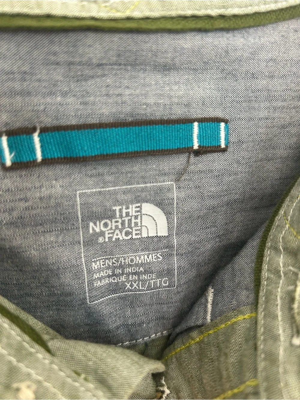 The North Face Men’s Lightweight Heathered Green Button-Up Shirt Size XXL